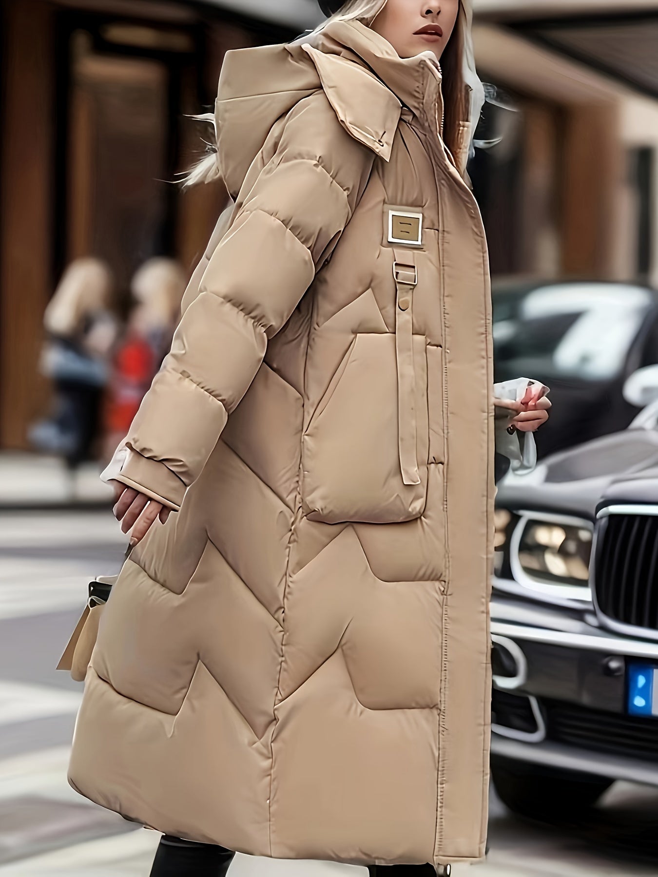 Women's Quilted Long Sleeve Waterproof Coat