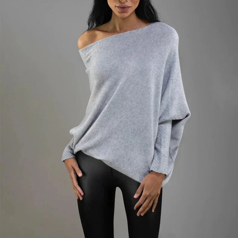 Women's Loose open shoulder sweater