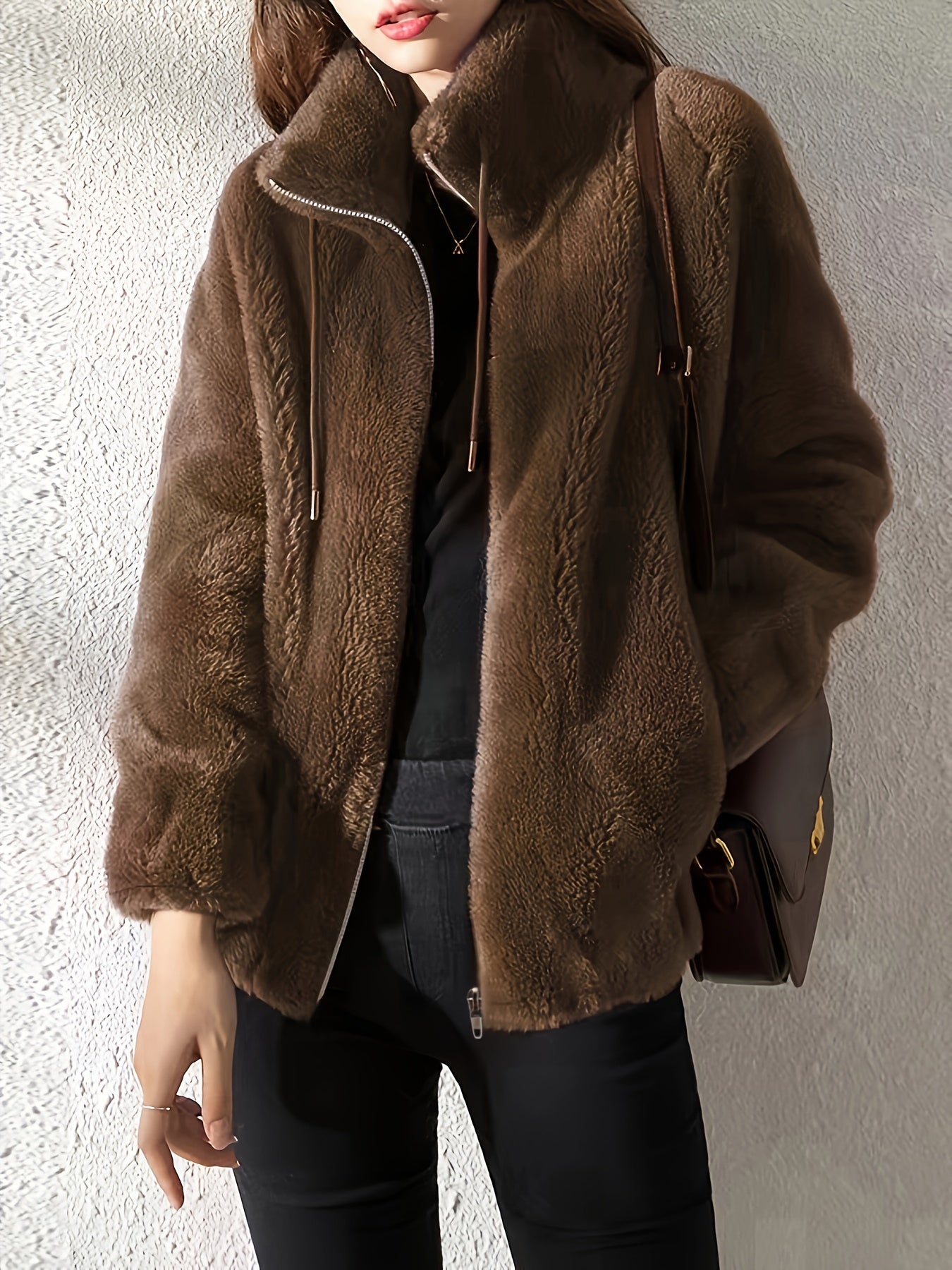 Women's Stylish  Fleecelined Teddy Coat For Winter