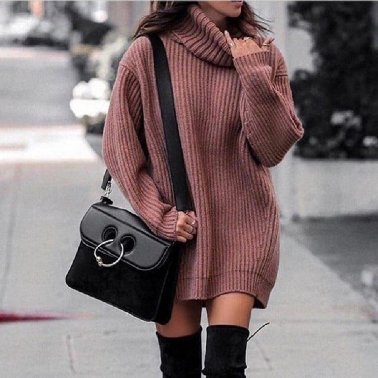 Women's Comfortable Turtleneck Winterdress
