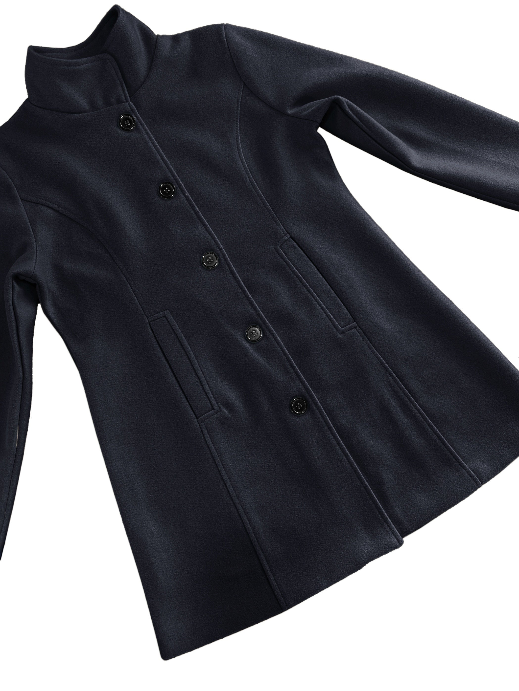 Women's Solid Colour Single Long winter coat