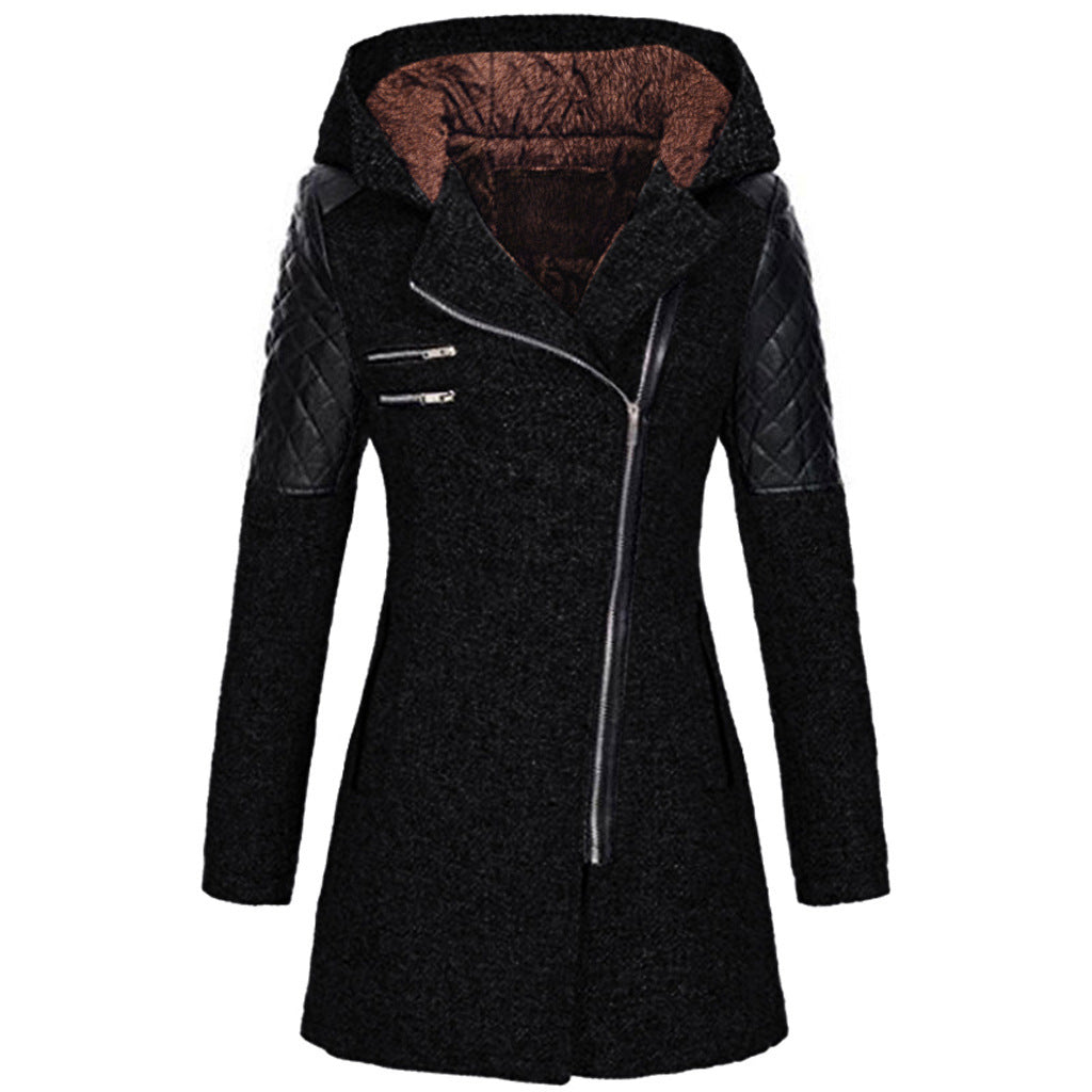 Women's Long wool fleecelined winter Coat