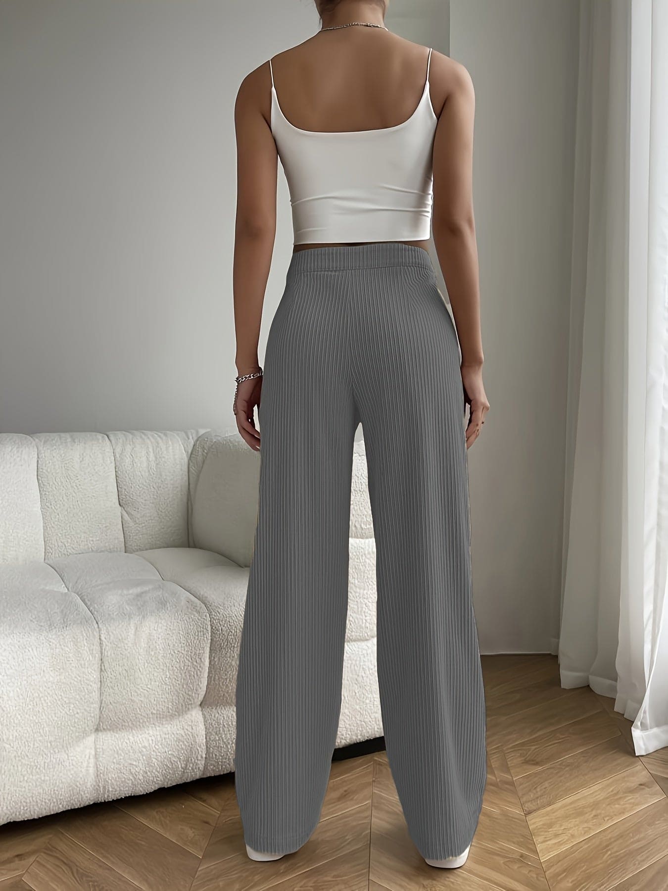 Women's comfortable corduroy flared pants