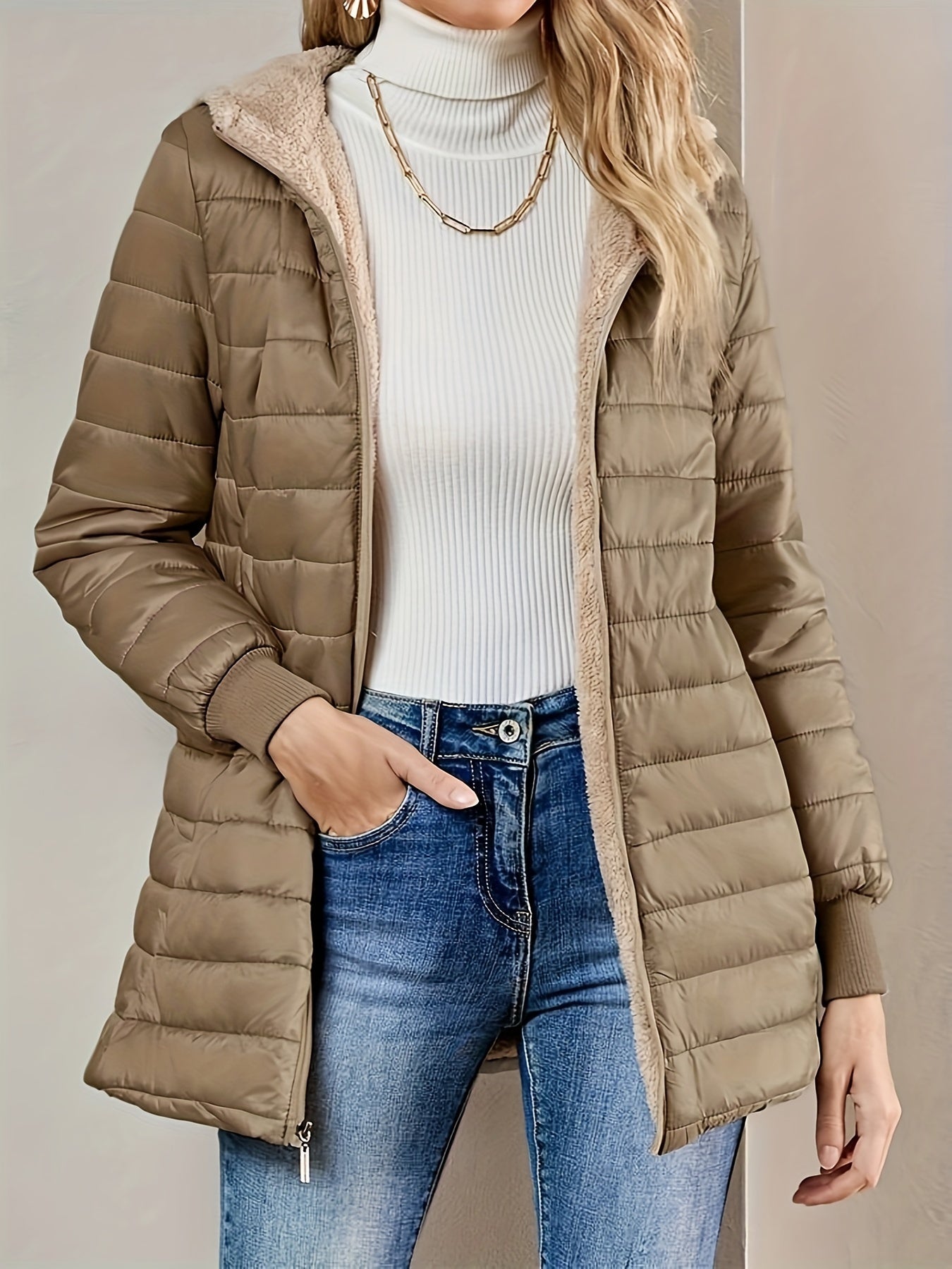 Women's Fleece-Lined Waterproof Coat