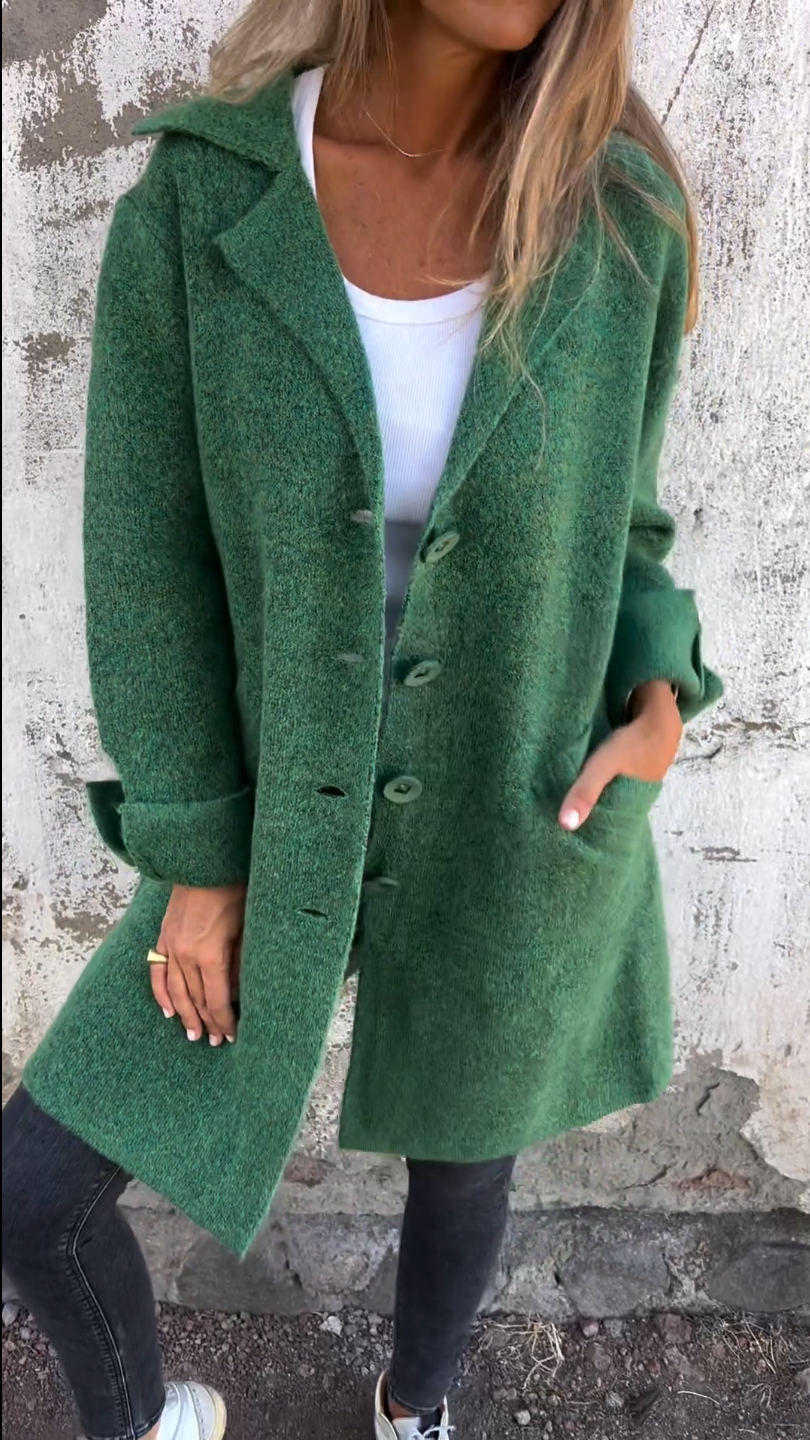 Women’s Elegant Long Lapel Coat