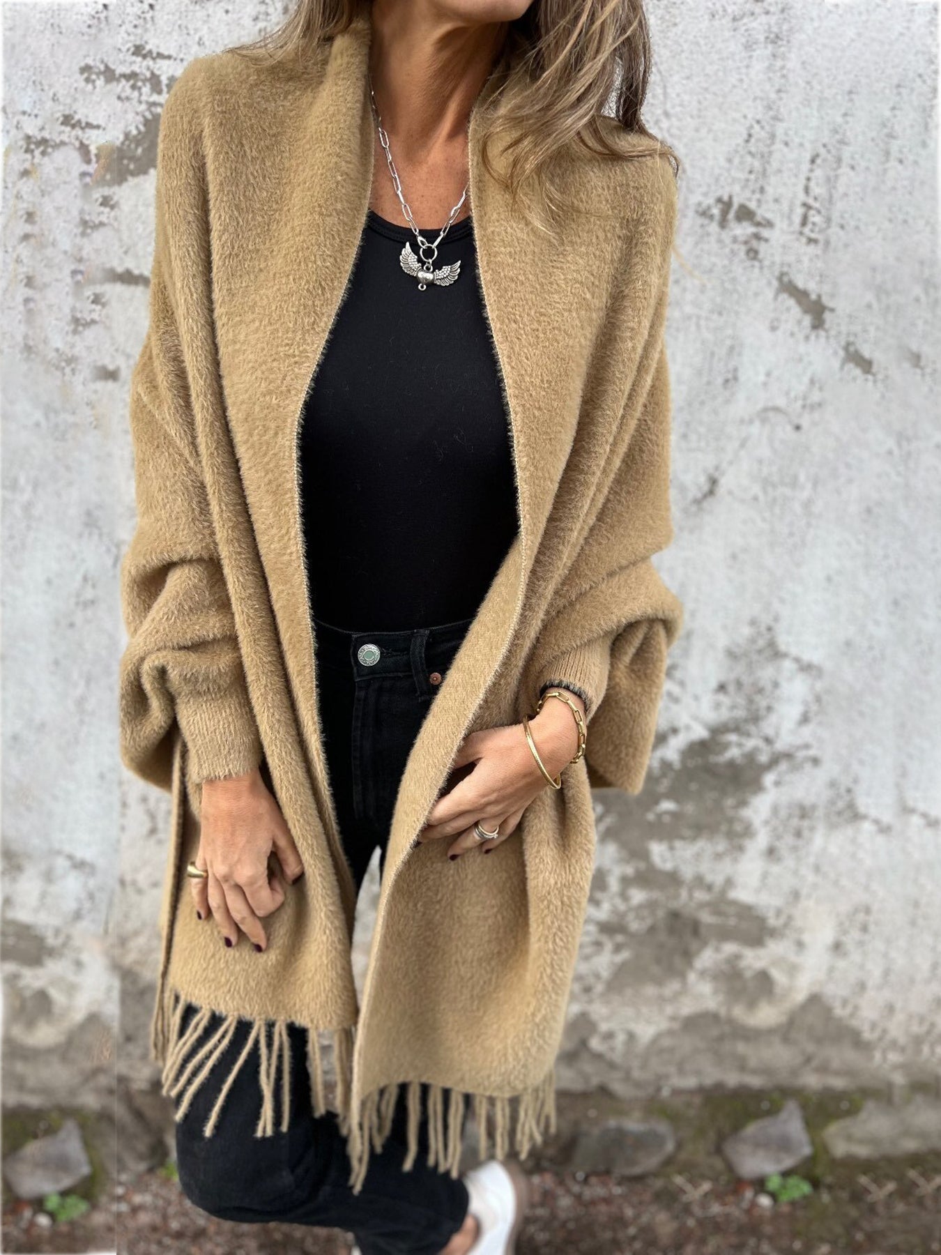 Women's Elegant  Wool long sweater