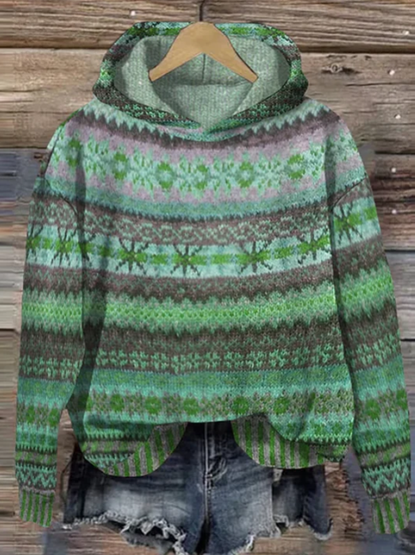 Women's Wool Floral Warm Sweater