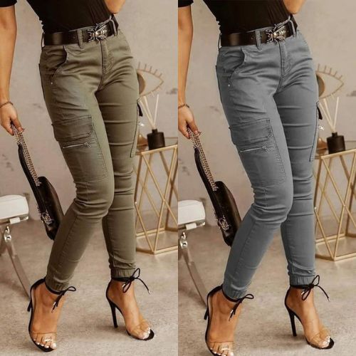 Women's High-Waisted Slim Fit Pants