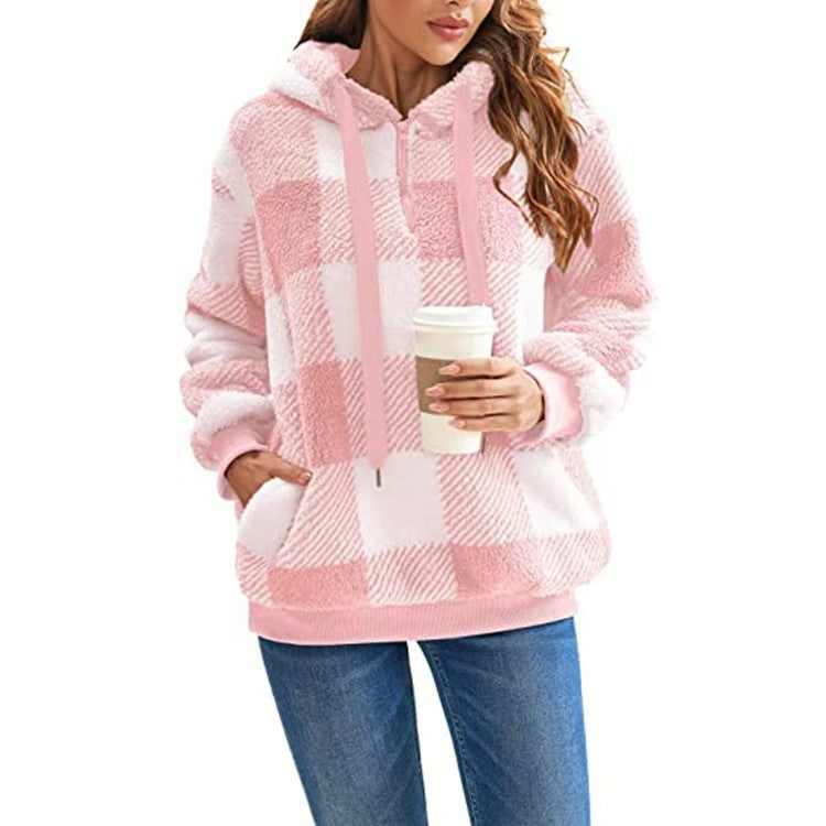 Women's Warm Fleecelined half-zip hoodie