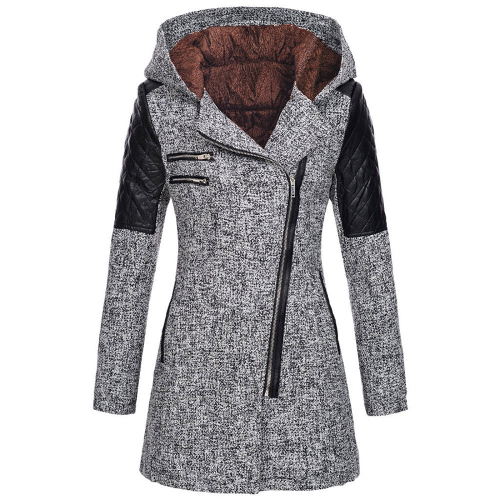 Women's Long wool fleecelined winter Coat
