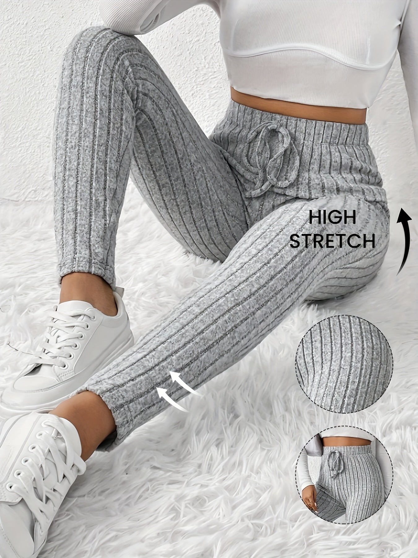 Women's comfortable high waist stretch winter leggings