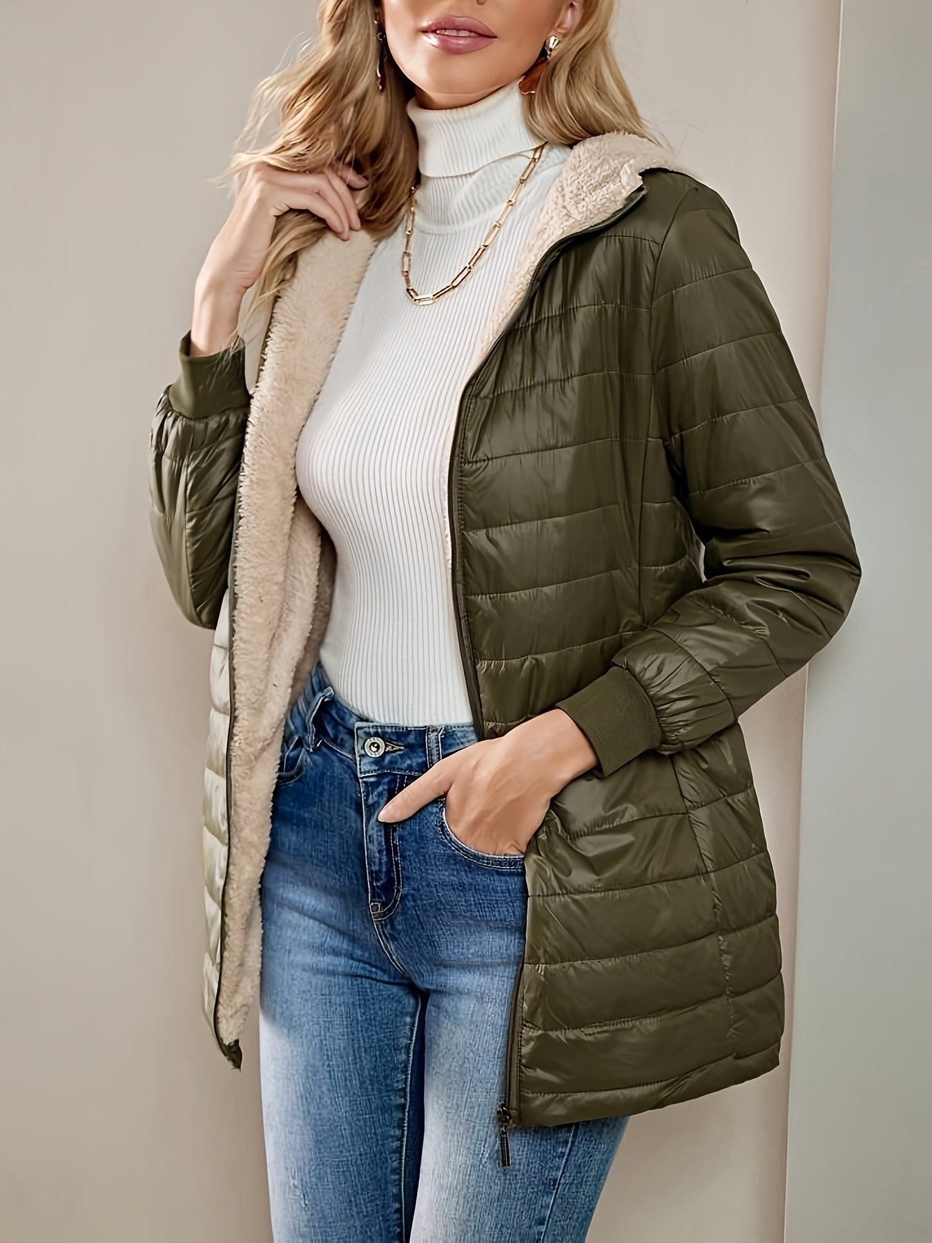 Women's Fleece-Lined Waterproof Coat