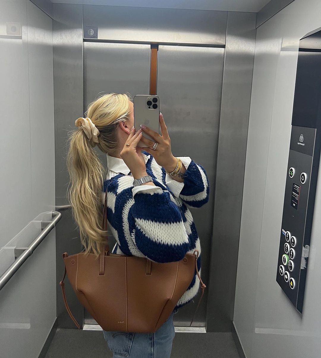Women's Casual Stripe Knit Sweater