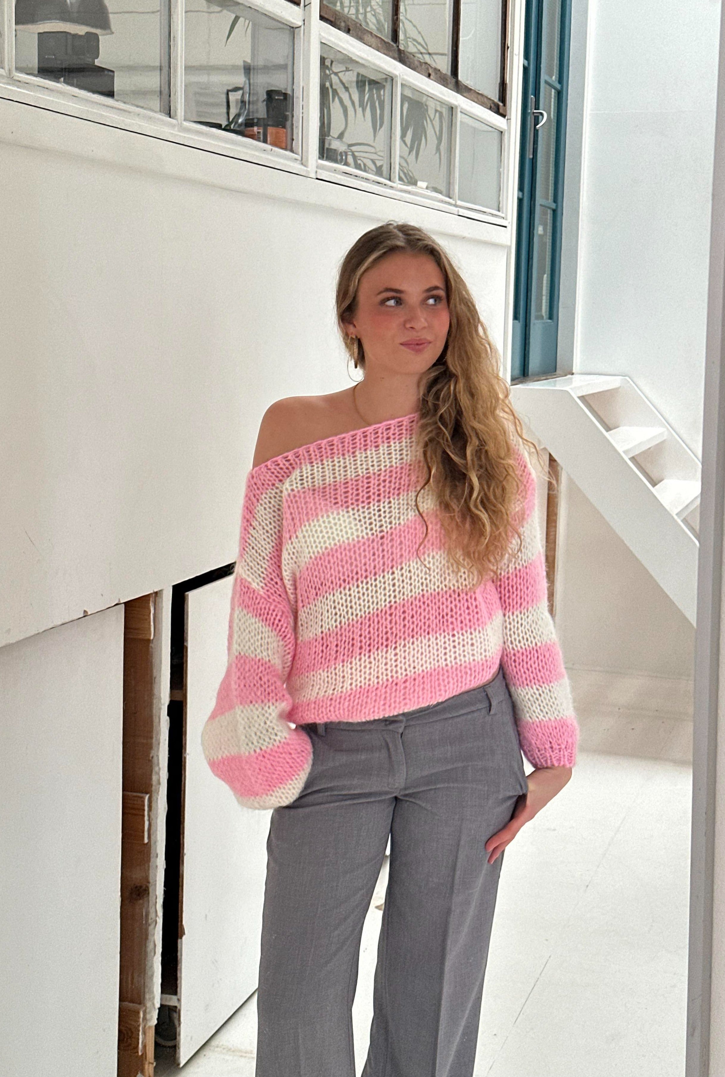 Women's Casual Stripe Knit Sweater