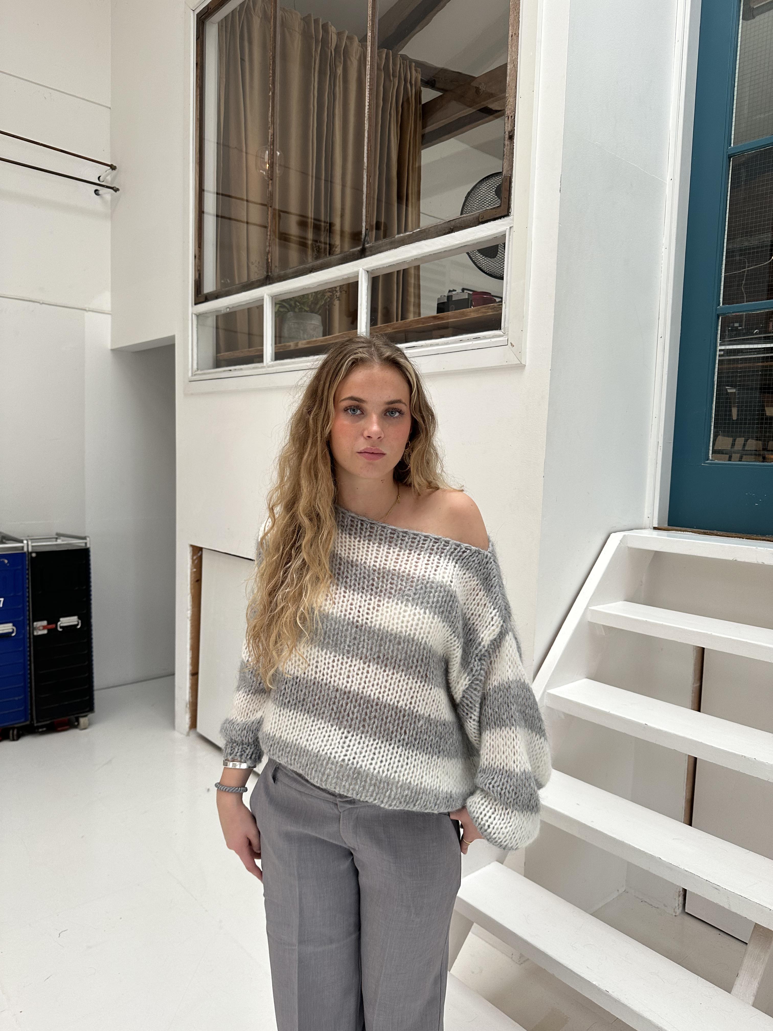 Women's Casual Stripe Knit Sweater