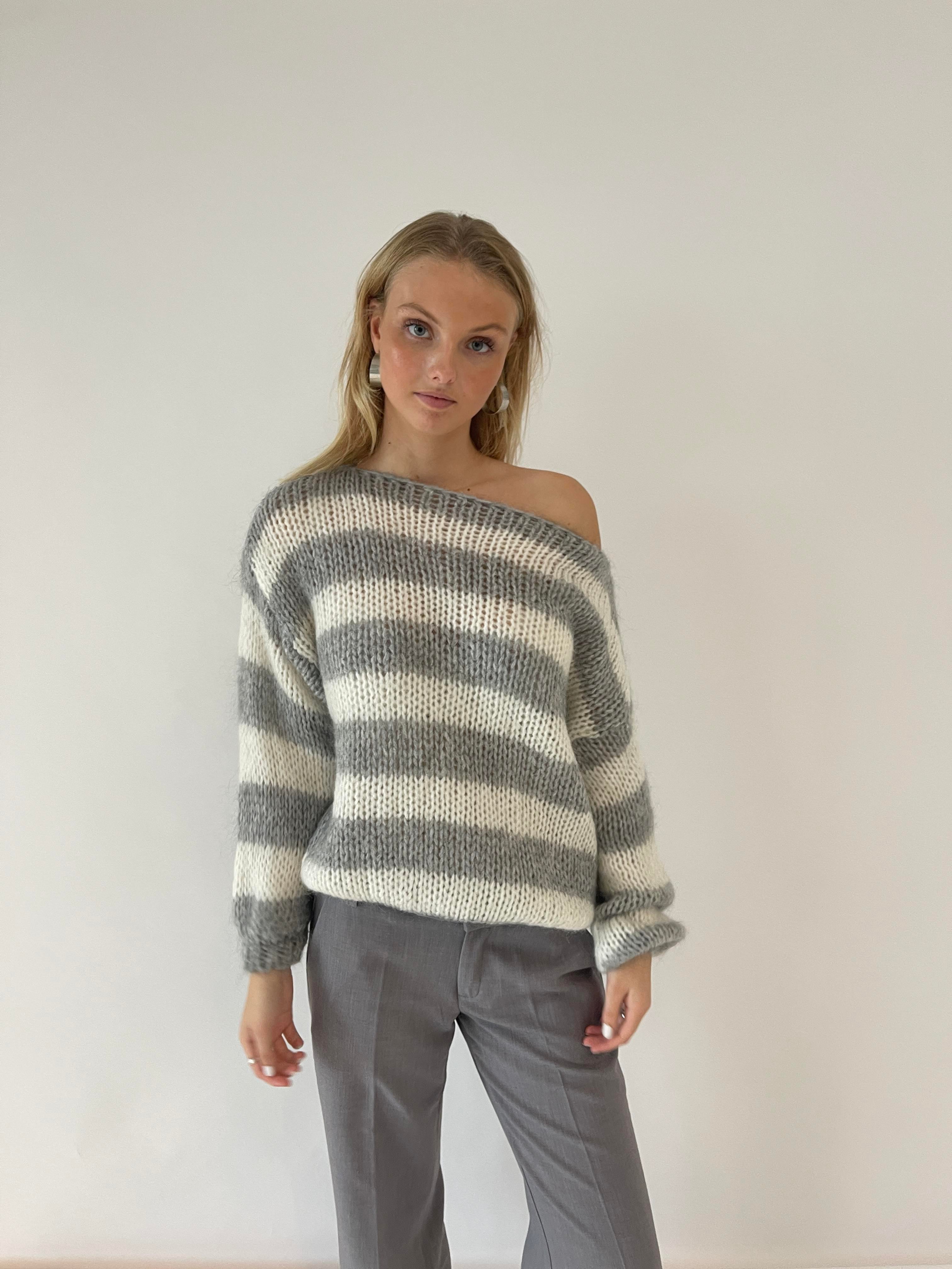 Women's Casual Stripe Knit Sweater