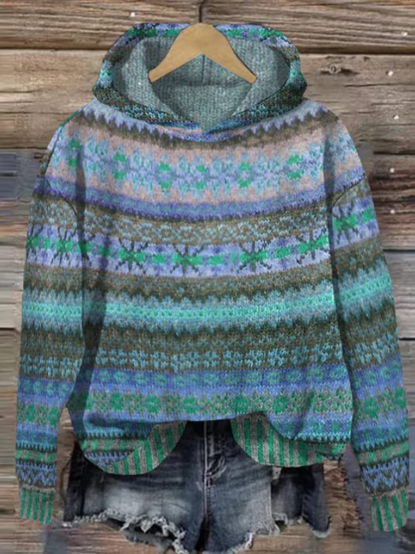 Women's Wool Floral Warm Sweater