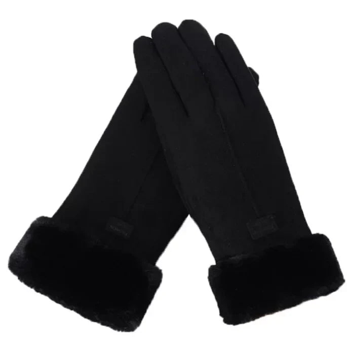 Women's Velvet suede warm Winter Gloves