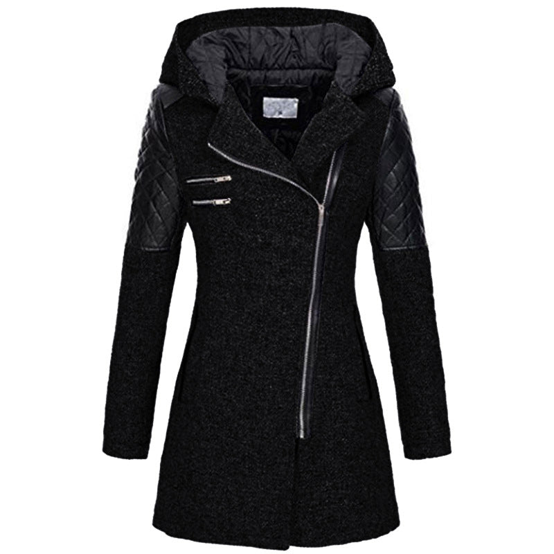 Women's Long wool fleecelined winter Coat