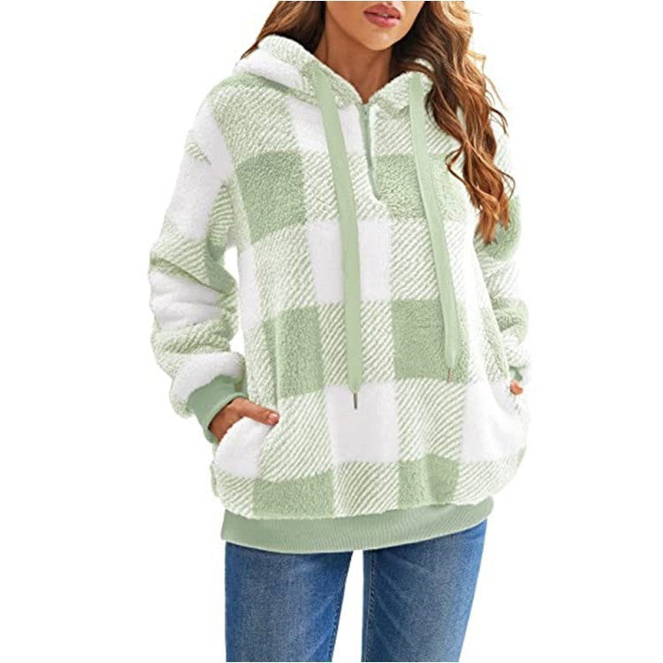 Women's Warm Fleecelined half-zip hoodie