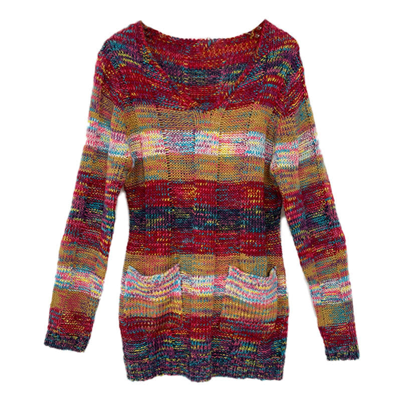 Women's Vibrant Style Long Sleeve Sweater