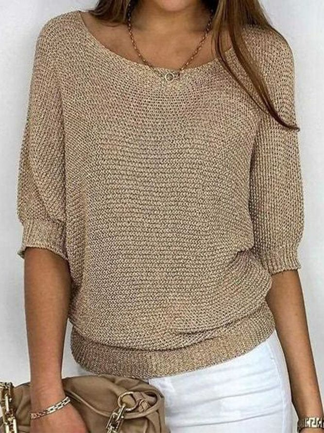 Women's Elegant round neck pullover
