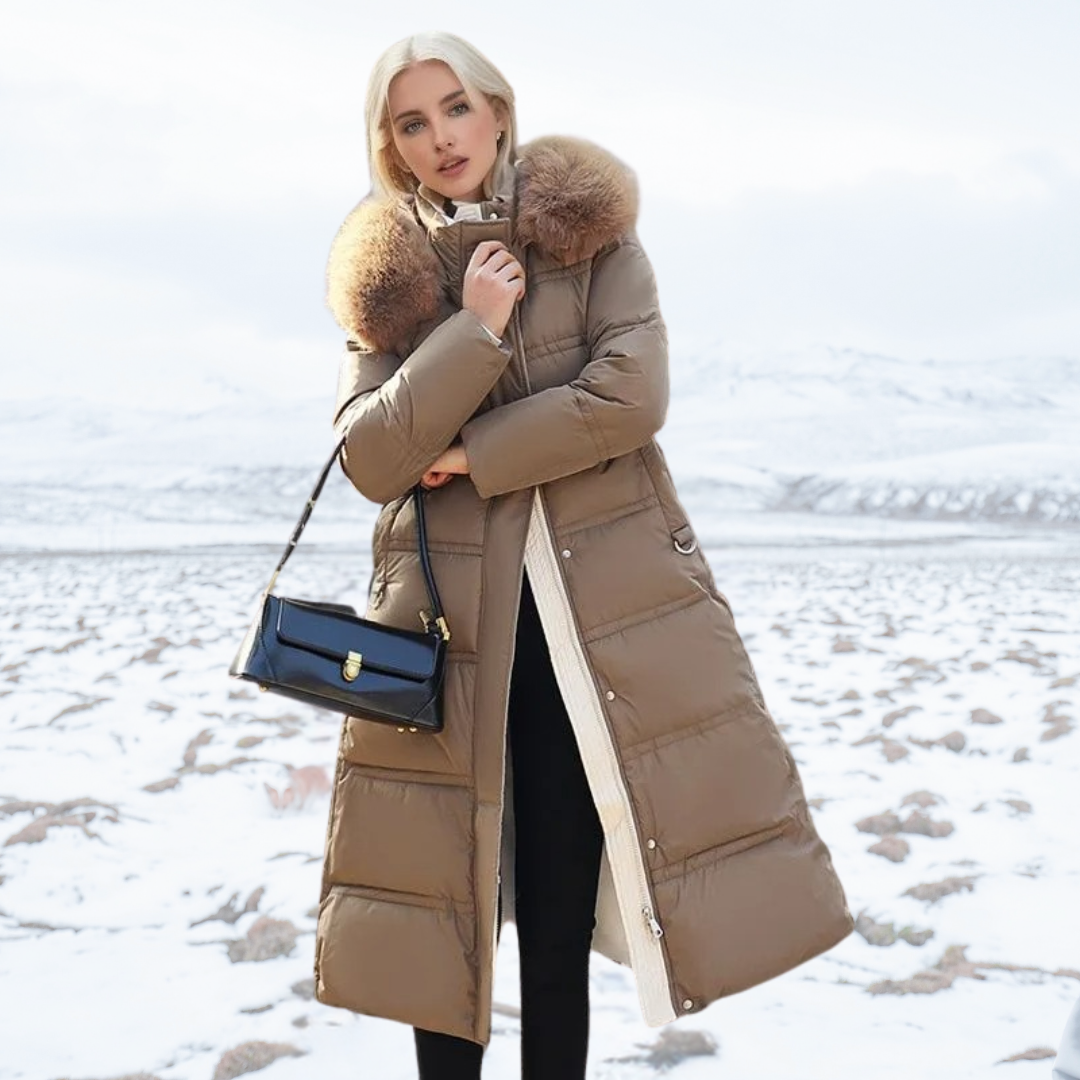 Women's Waterproof winterjacket with fur