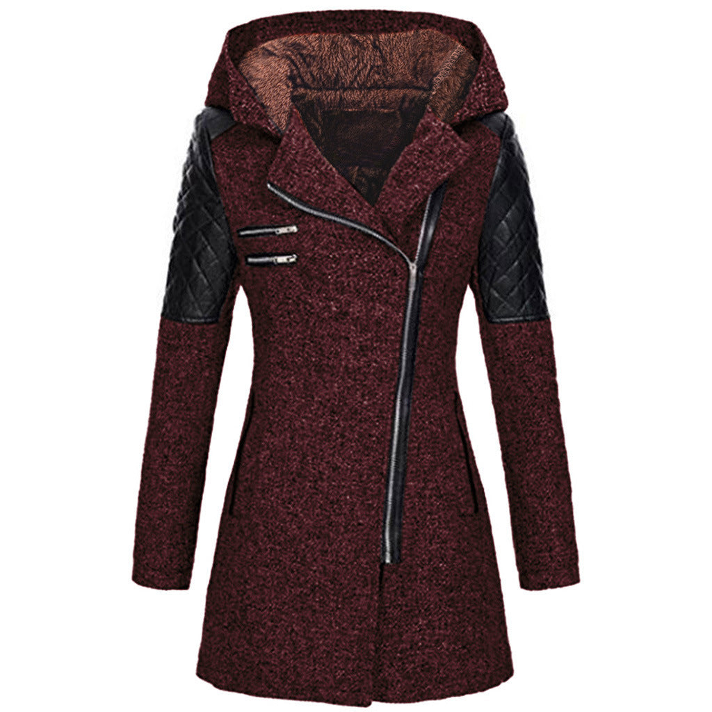 Women's Long wool fleecelined winter Coat