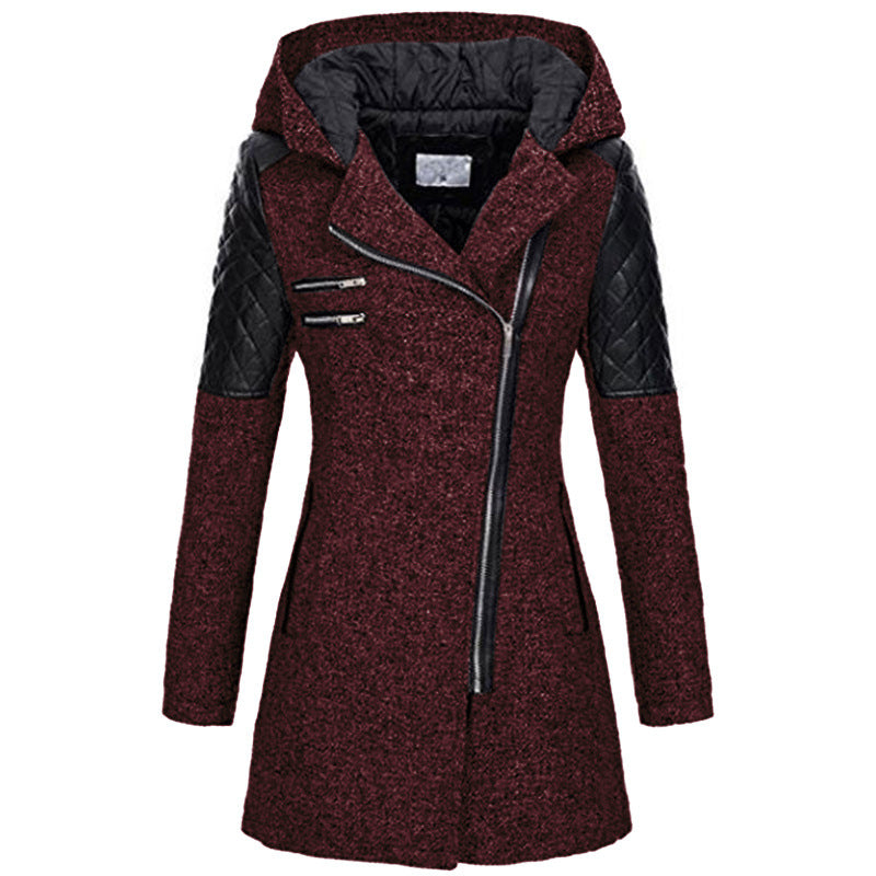 Women's Long wool fleecelined winter Coat