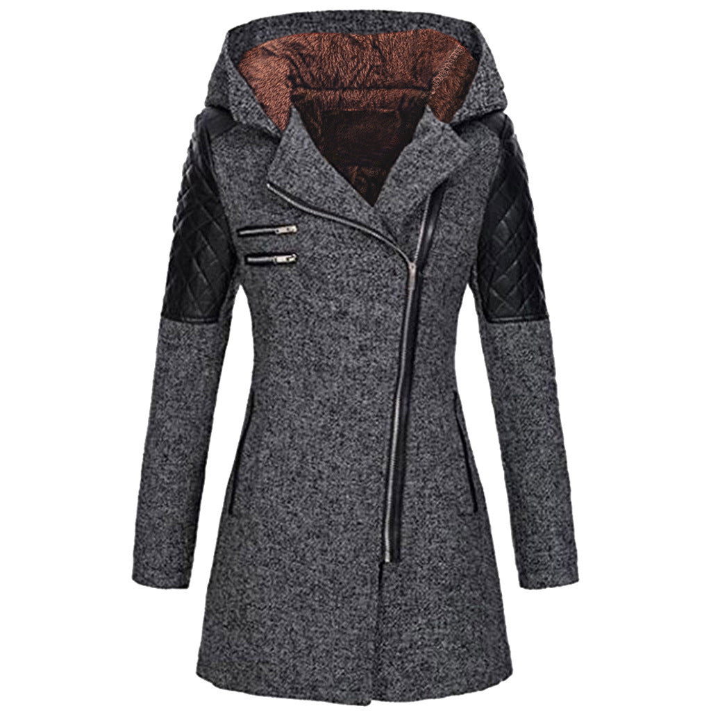 Women's Long wool fleecelined winter Coat