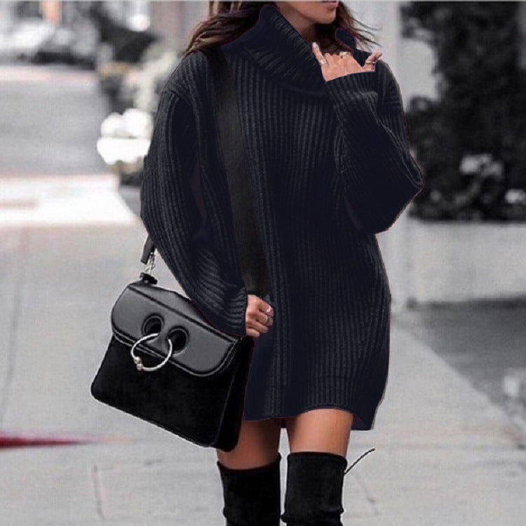 Women's Comfortable Turtleneck Winterdress