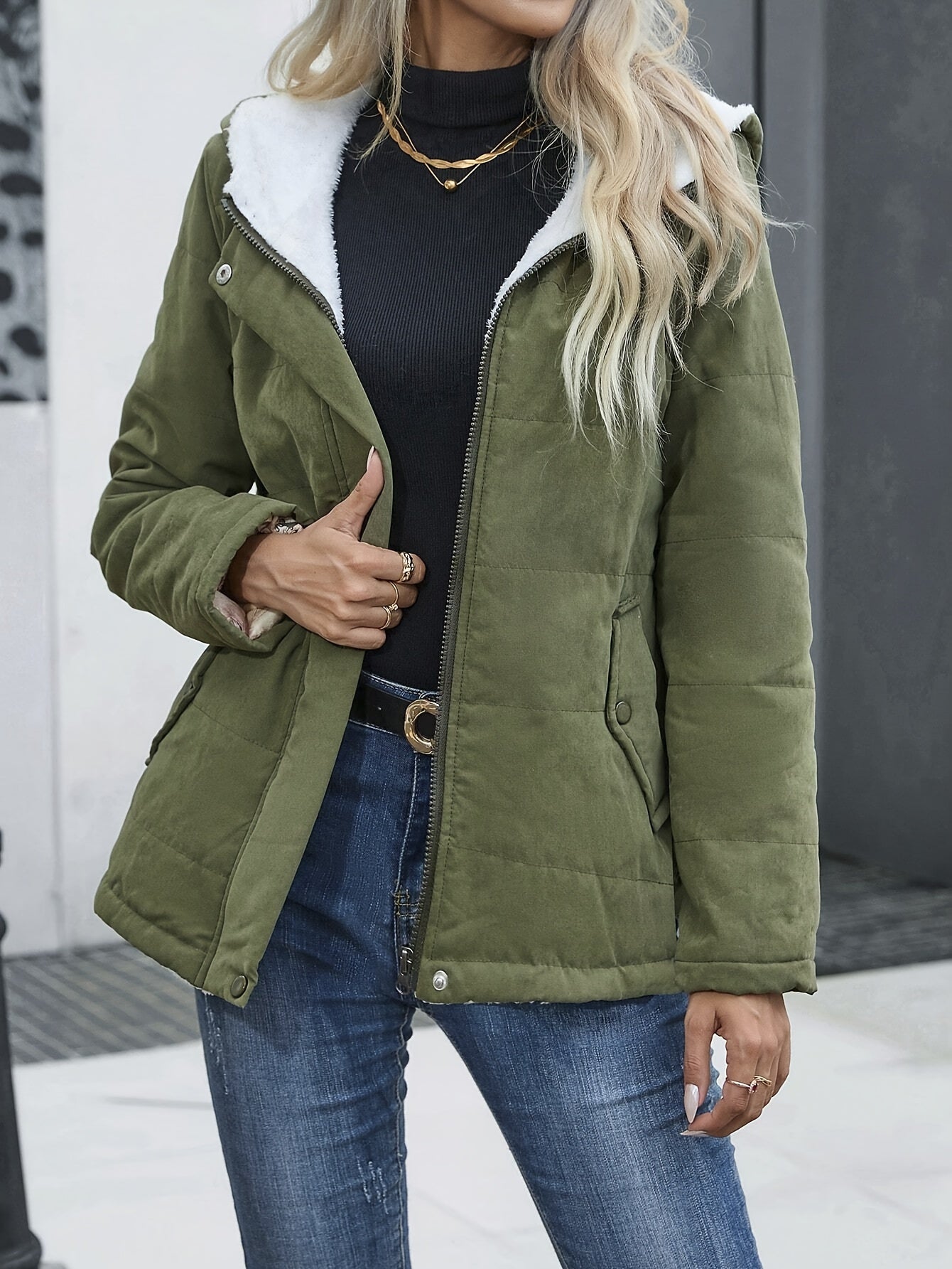 Women's Waterproof Winterjacket with fleecelining