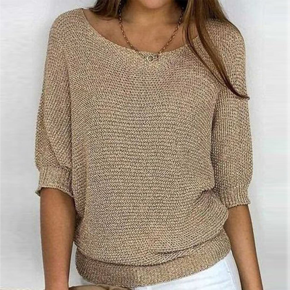 Women's Elegant round neck pullover
