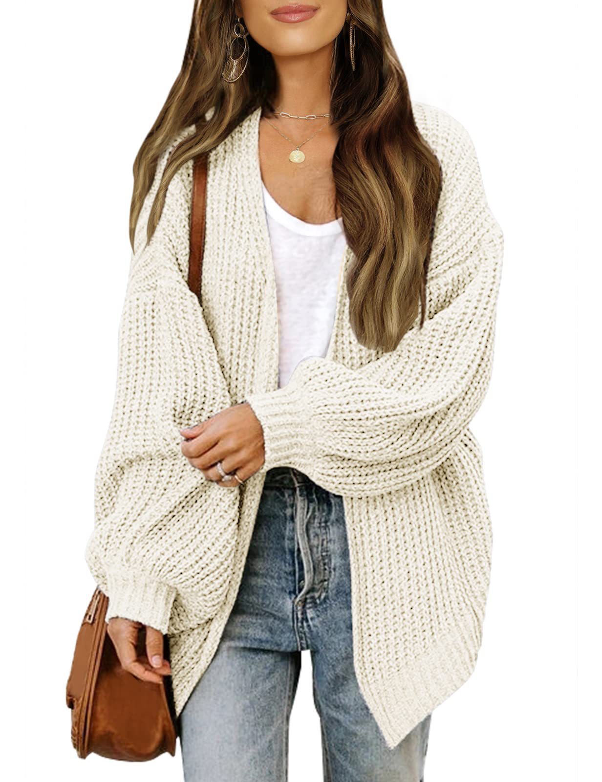 Women's Oversized Knit Cardigan with Pockets