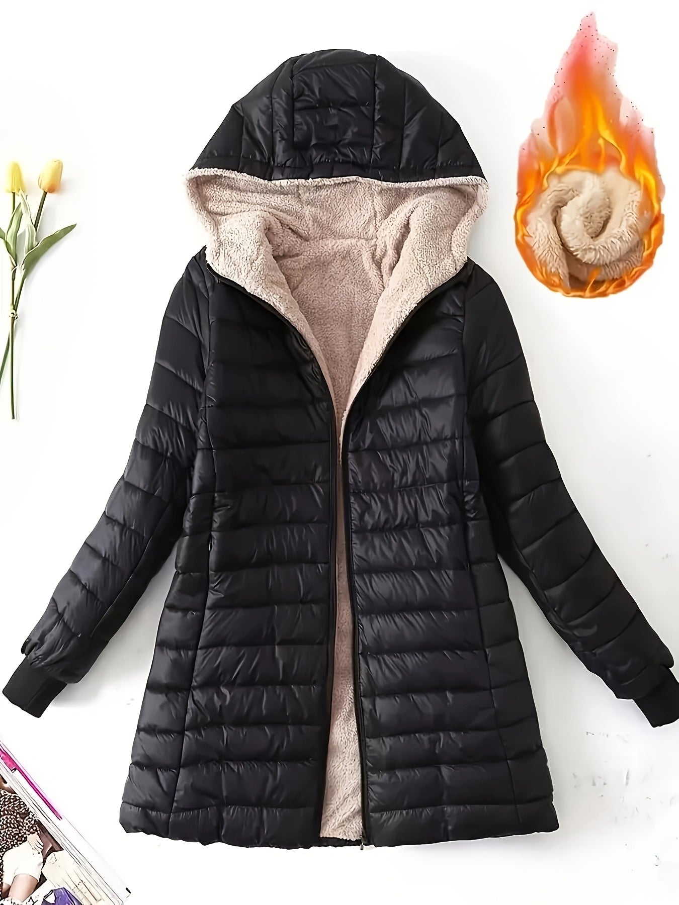 Women's Cozy Fleecelined long winterjacket