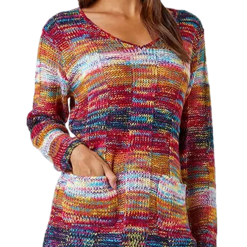 Women's Vibrant Style Long Sleeve Sweater