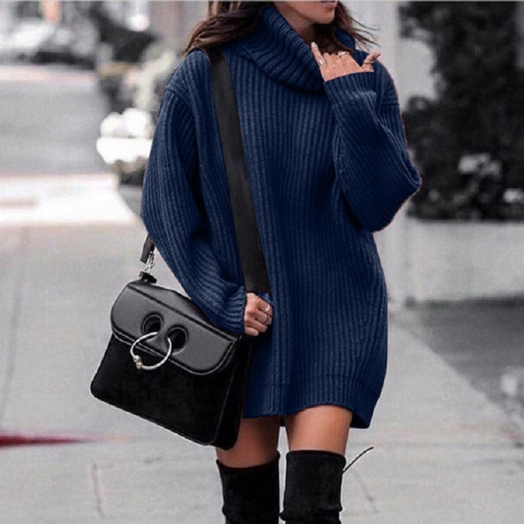 Women's Comfortable Turtleneck Winterdress
