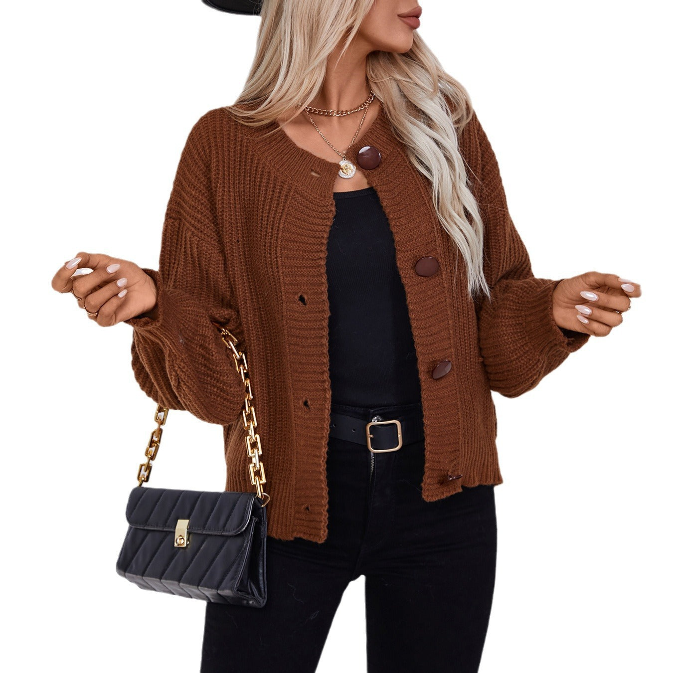 Women's Oversized wool Knitted cardigan