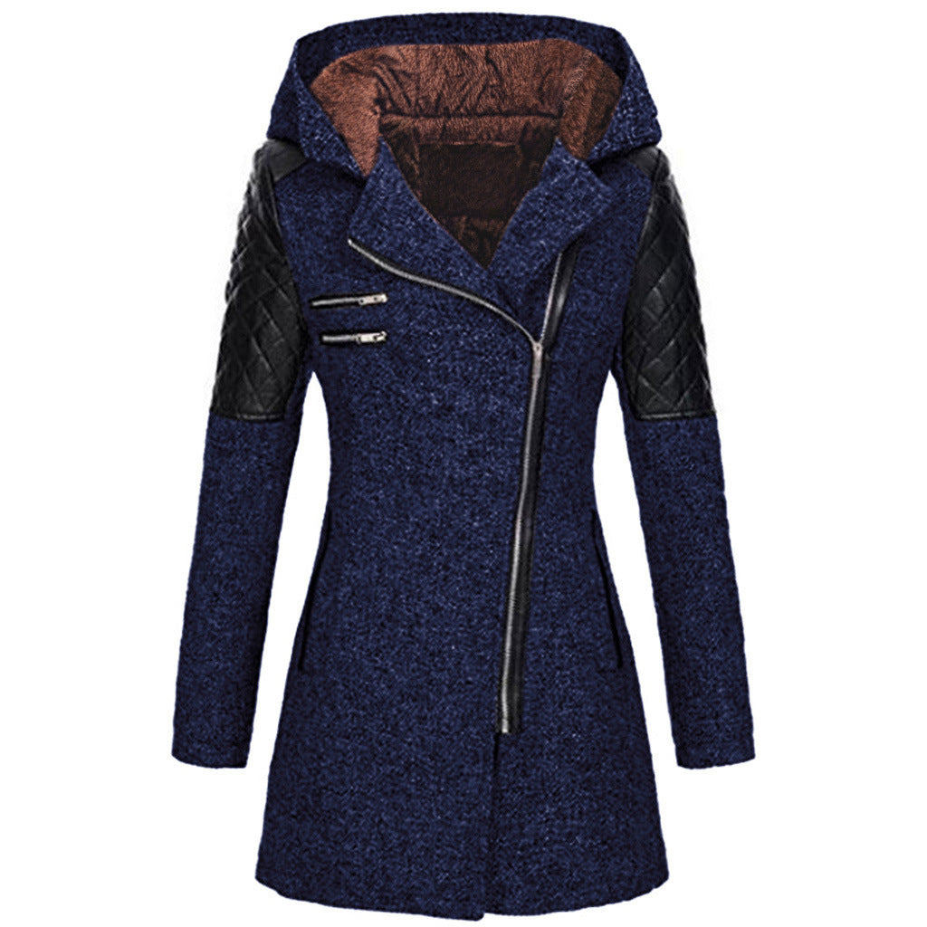 Women's Long wool fleecelined winter Coat