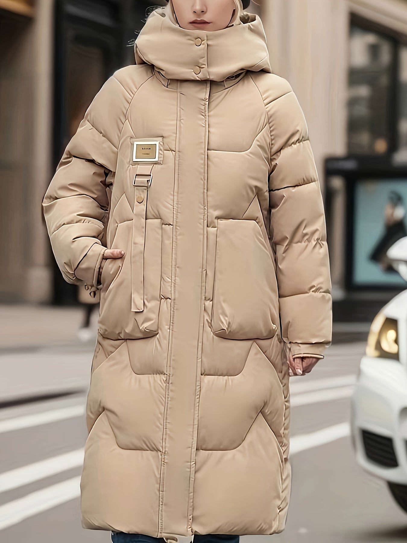 Women's Quilted Long Sleeve Waterproof Coat
