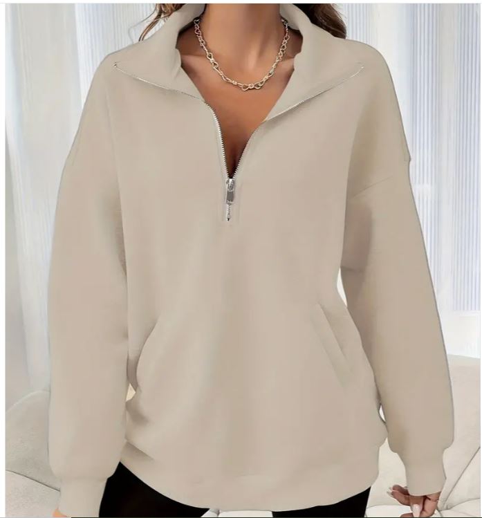 Women's Oversized Half-Zip Sweater