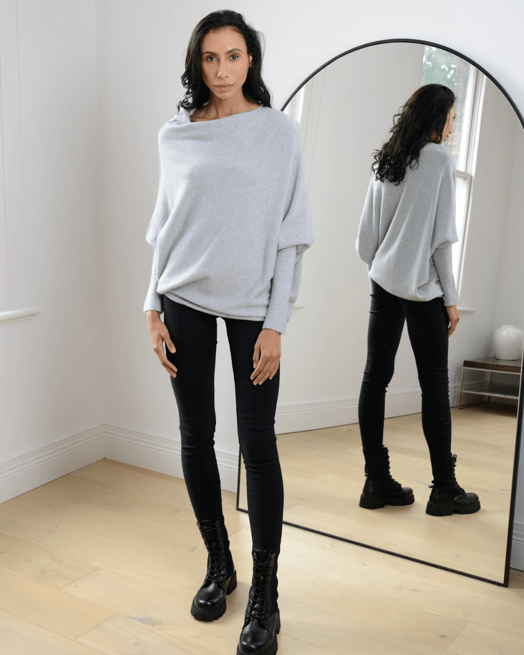 Women's Loose open shoulder sweater