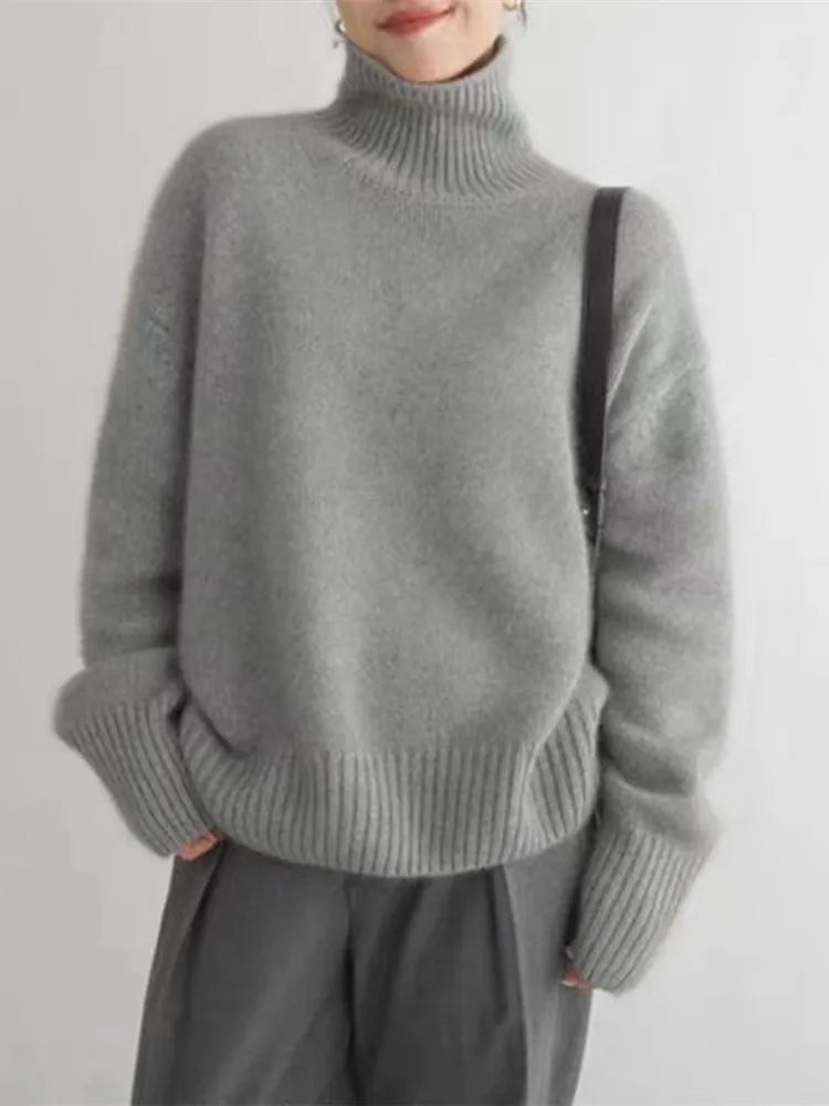 Women’s Cozy Knitted Turtleneck Sweater