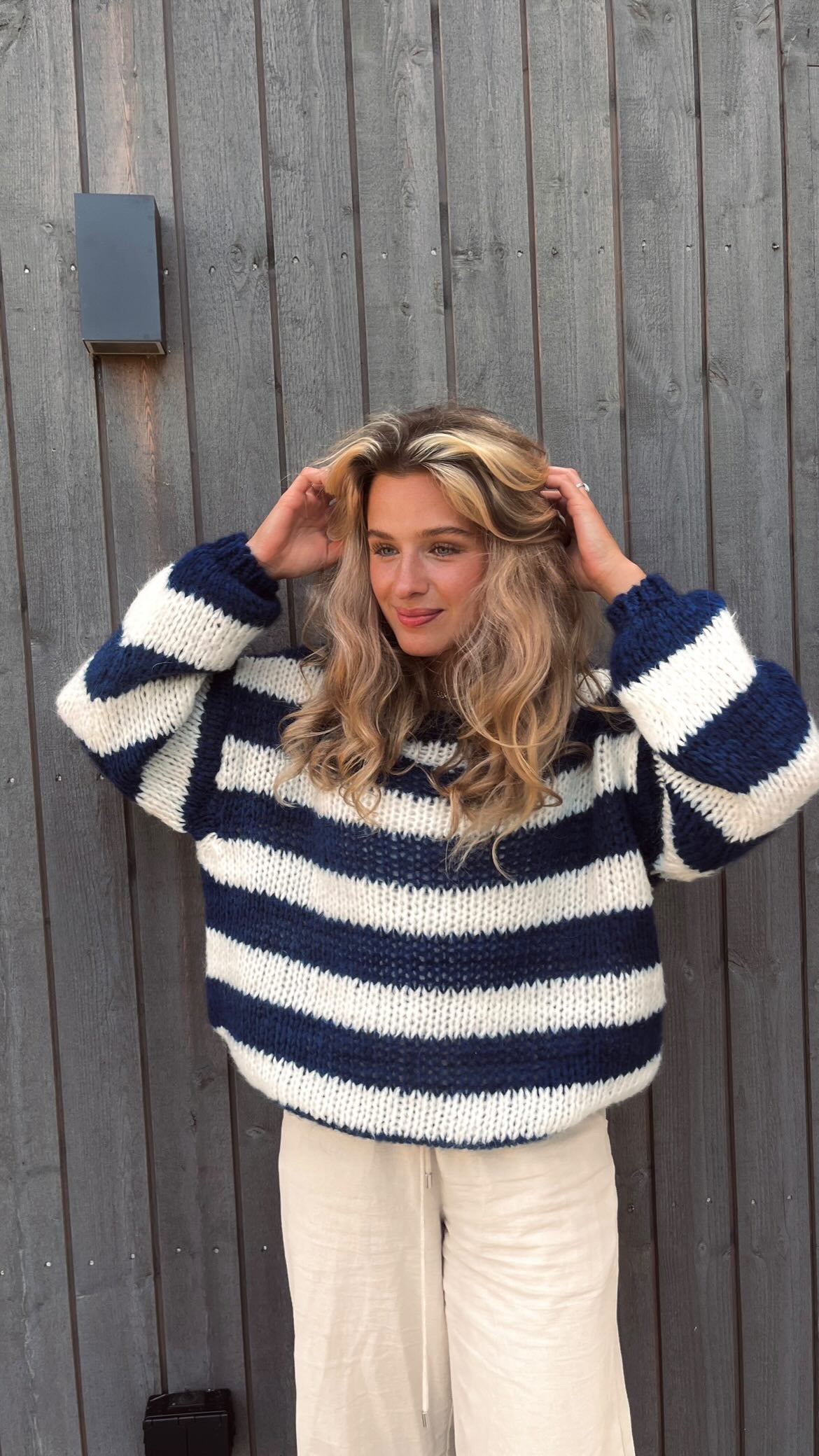 Women's Casual Stripe Knit Sweater