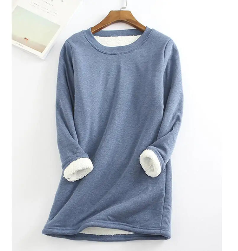 Women's Warm oversized fleecelined sweater