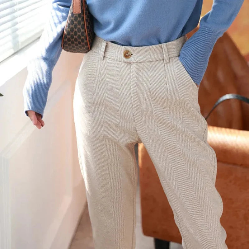 Women's Cozy Fleece-Lined Trousers
