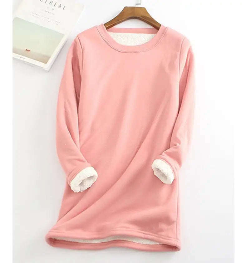 Women's Warm oversized fleecelined sweater