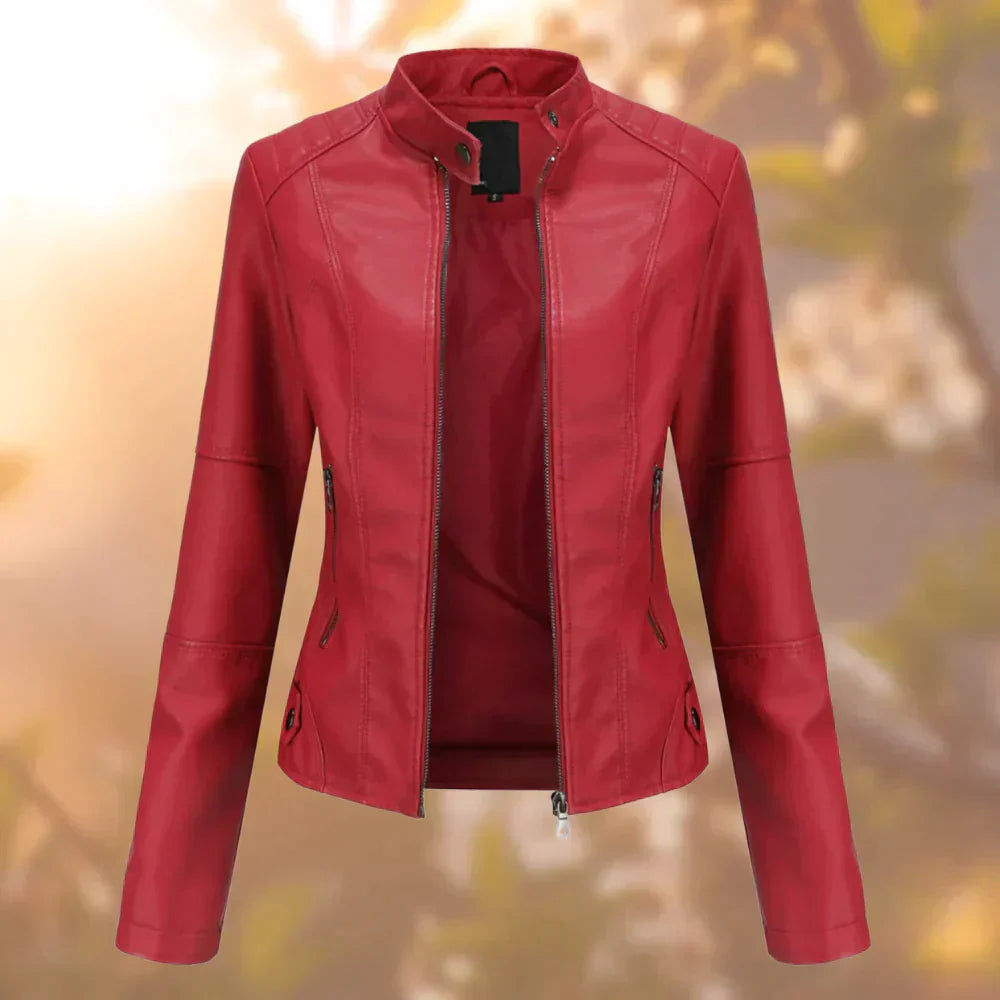 Women's Faux Leather Biker Jacket