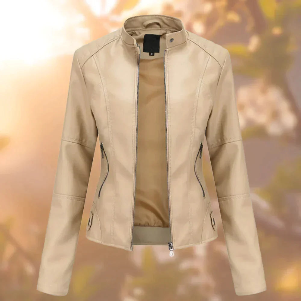 Women's Faux Leather Biker Jacket