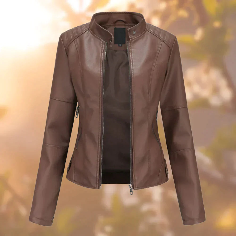 Women's Faux Leather Biker Jacket